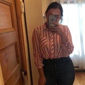 ONLY Blouse red and white